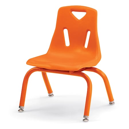 Jonti-Craft Berries Stacking Chairs with Powder-Coated Legs, 10 in. Ht, Set of 6, Orange 8120JC6114